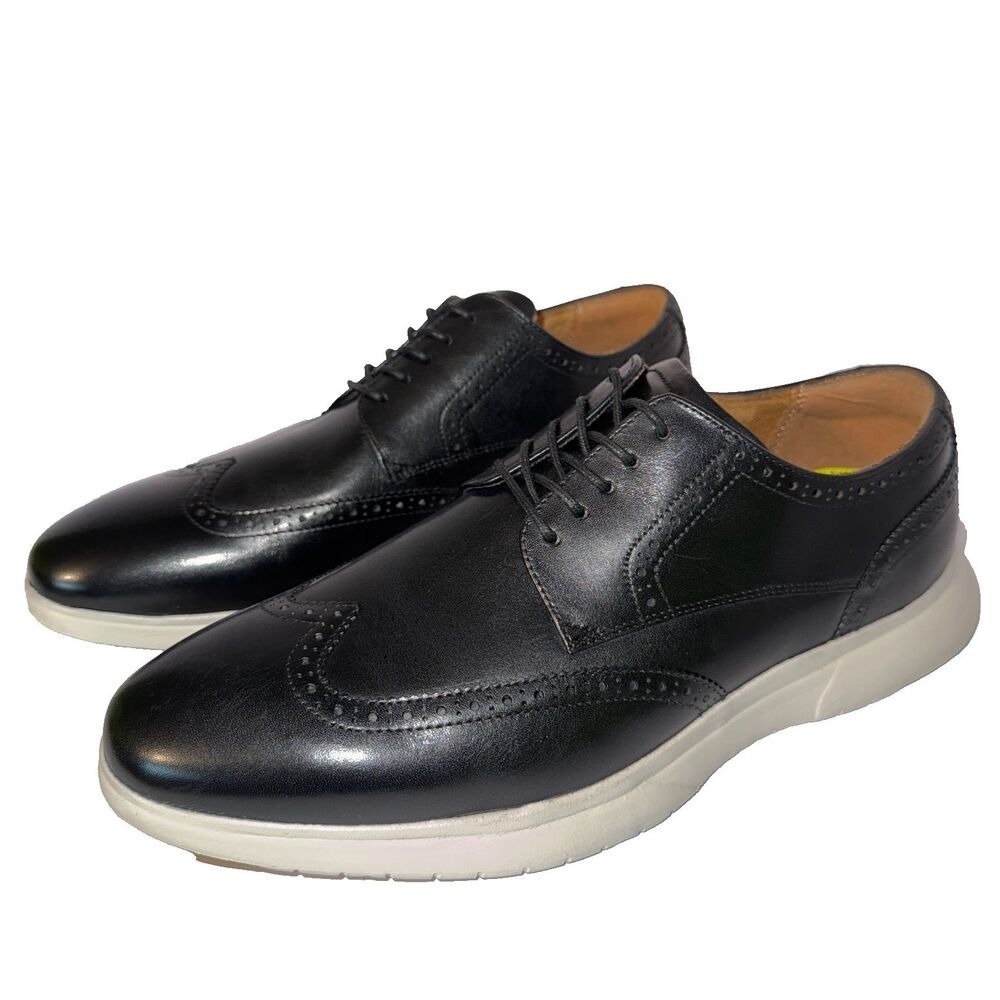 NEW‎ Florsheim Dash Wingtip Oxford Dress Shoe | Black/White | Men's 10.5